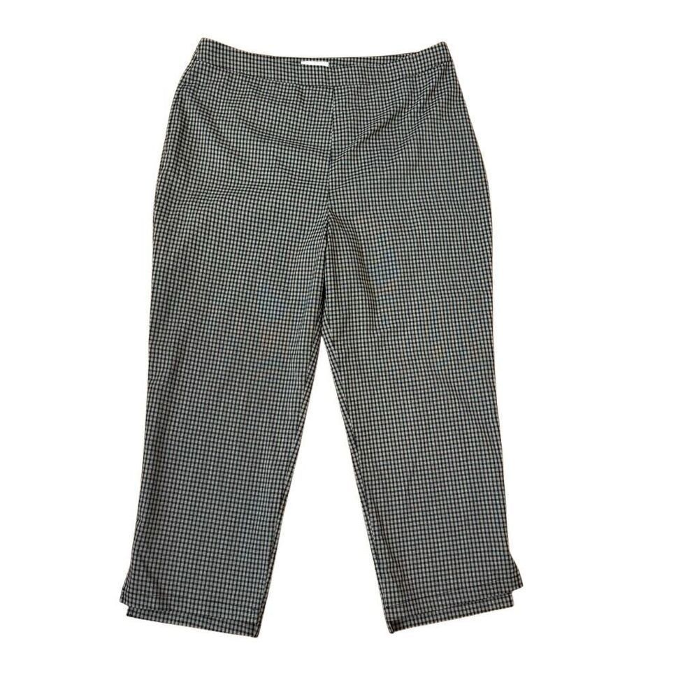 Lovers + Friends Young Professional Pants Black Grey Gingham Cropped Size XL